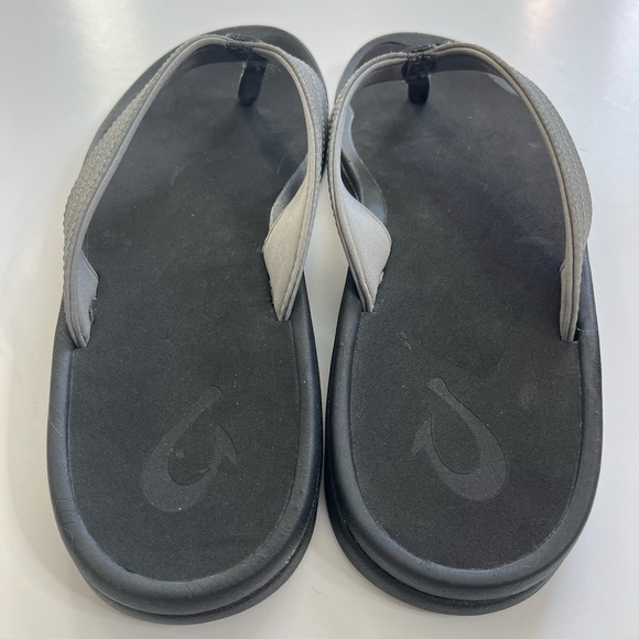 Olukai Ohana W Gray Black Sandals Size 11 - Picture 3 of 8